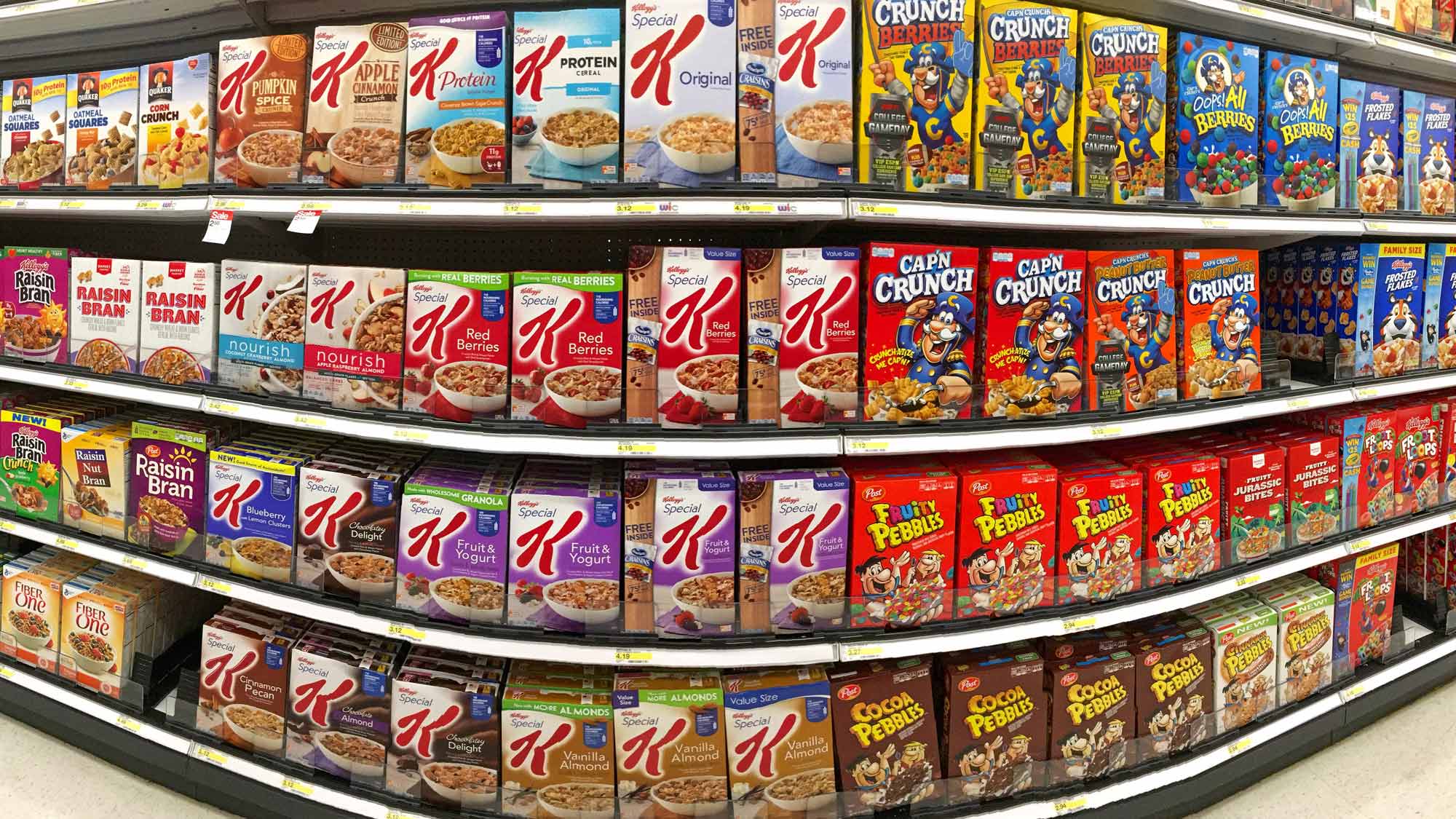 Image result for supermarket cereal aisle